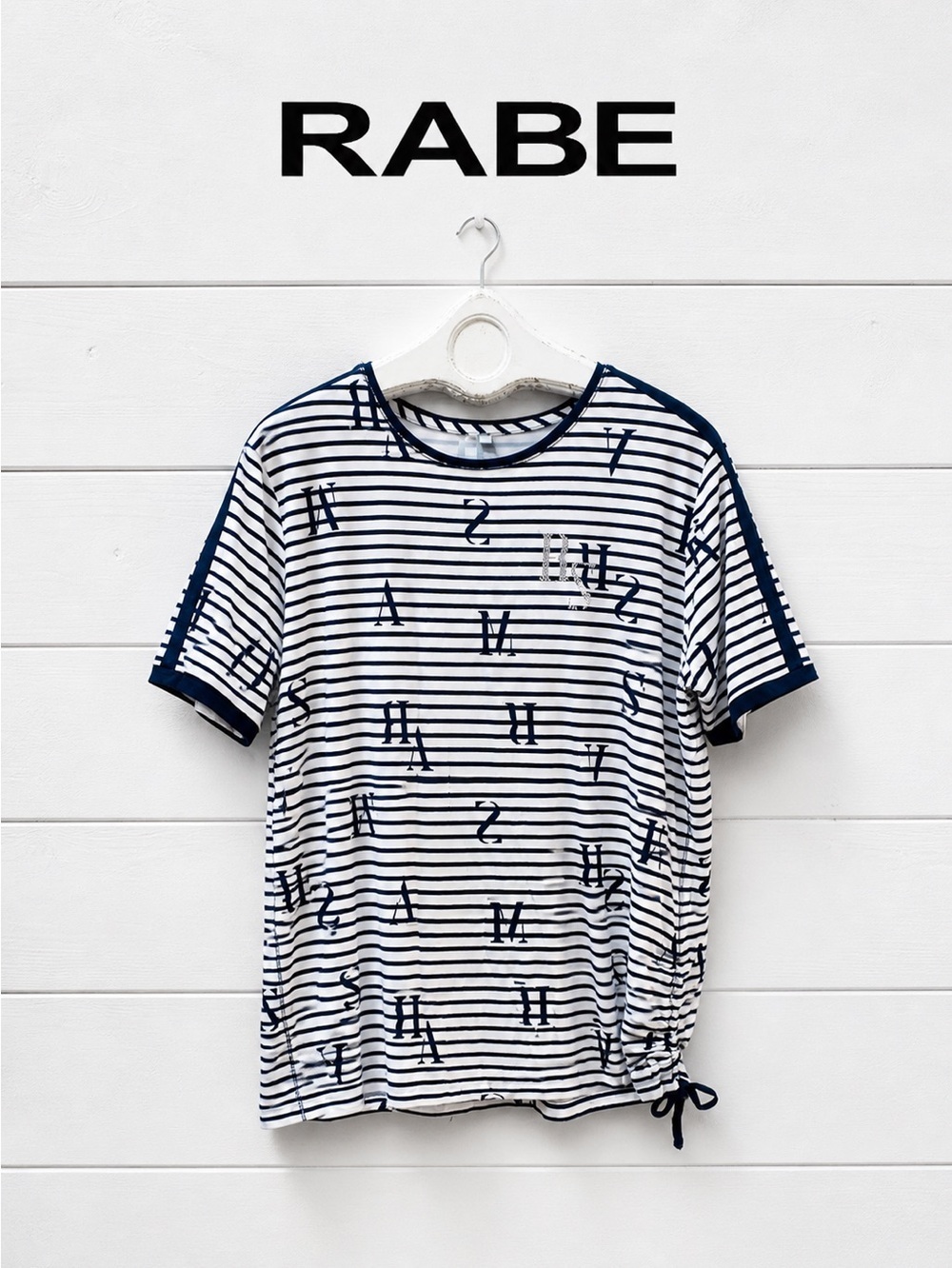 RABE - T-shirt rayé avec détails en strass - Taille 18 (CAN)